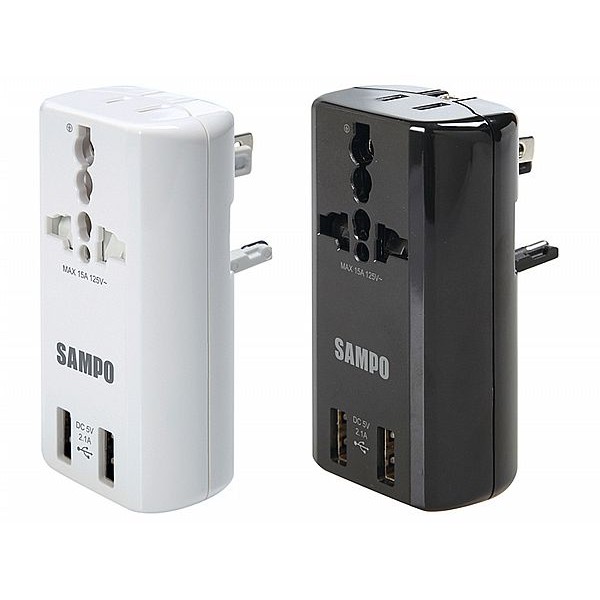 SAMPO 聲寶~USB萬國充電器轉接頭(EP-U141AU2)1入 款式可選