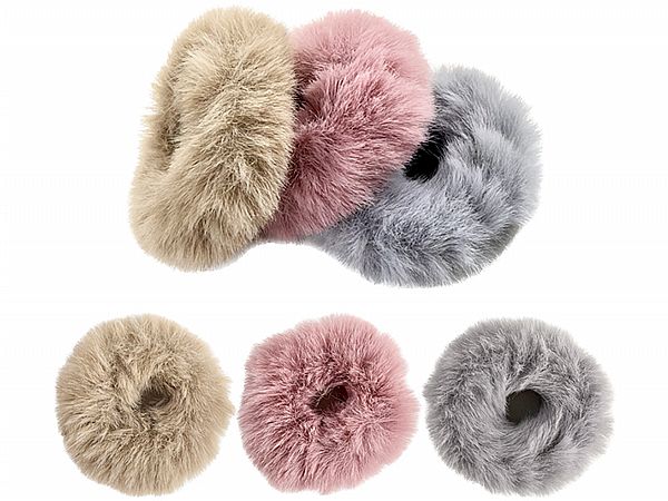 純色毛絨彈性髮圈(1入) 款式可選