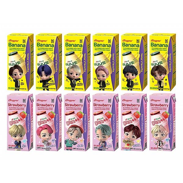 Binggrae~香蕉／草莓牛奶保久調味乳(200mlx6入) 款式可選 包裝隨機出貨 美式賣場熱銷