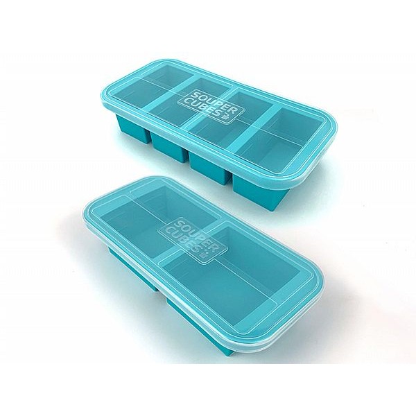 Souper Cubes~多功能食品級矽膠保鮮盒(2格+4格)2件組