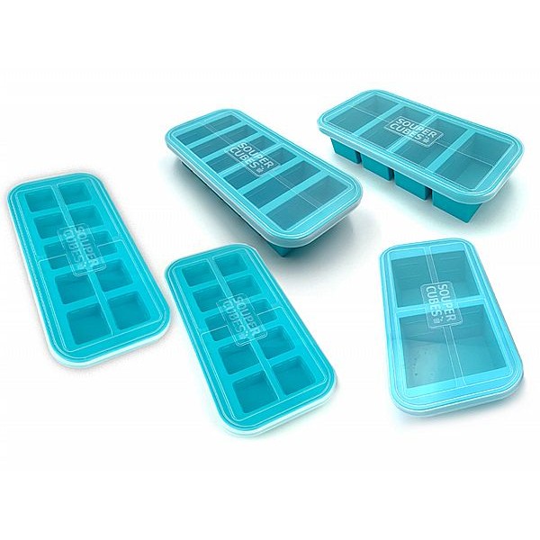 Souper Cubes~多功能食品級矽膠保鮮盒(2格+4格+6格+10格+10格)5件組