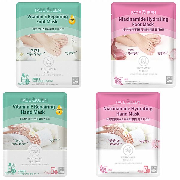 FaceQueen~維他命 B3透亮淨白／E深層修護 手／足膜(1入) 款式可選