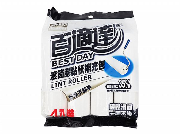 百適達~滾筒膠黏紙補充包16cm(4入)
