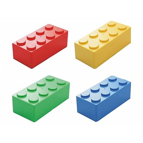 可疊加積木造型收納盒(長方形)1入 款式可選