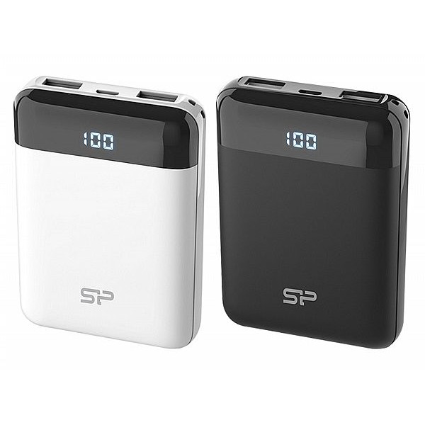 Silicon Power~GP25 10000mAh雙USB2.1A快充(黑色／白色)1入 款式可選