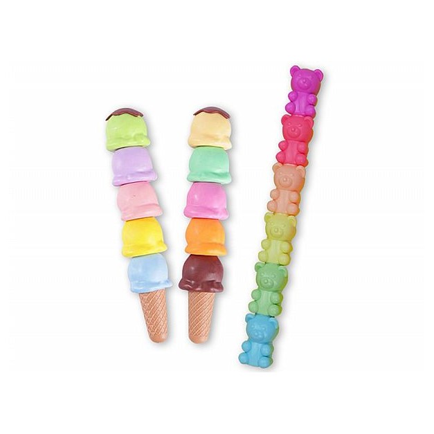 創意拼接 冰淇淋造型5色／小熊軟糖造型6色 螢光筆