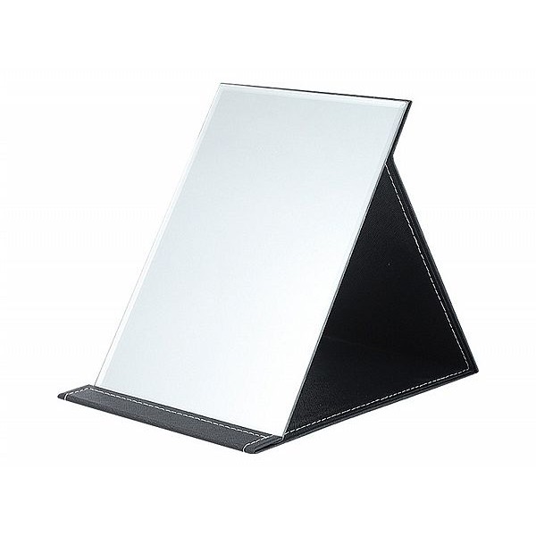 黑色PU皮質折疊化妝鏡(中號20x14.3cm)