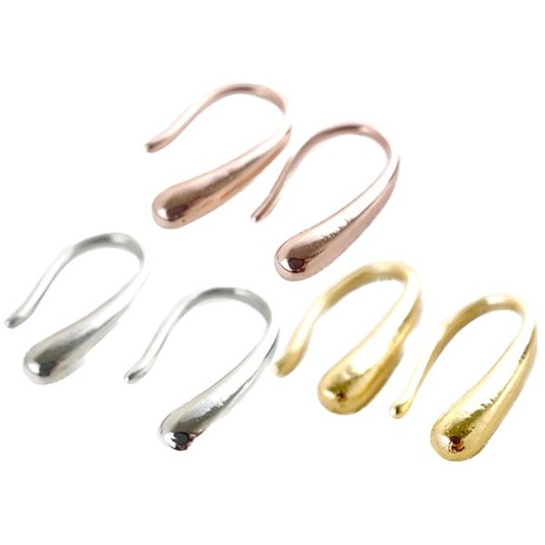 韓國飾品~水滴型彎勾925銀針耳環(1對入) 款式可選