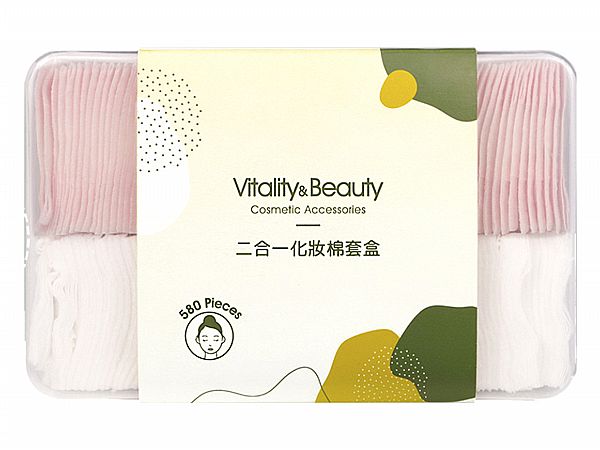 Vitality&Beauty~二合一化妝棉套盒(580片入)