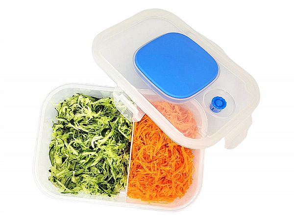 摩肯~按壓式真空耐熱二分隔保鮮盒／密封飯盒(1200ml)