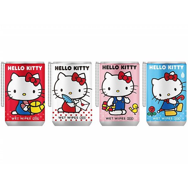 御衣坊~Hello Kitty 酷拉拉易拉罐造型濕紙巾(30抽) 顏色圖案隨機出貨