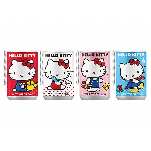 御衣坊~Hello Kitty 酷拉拉易拉罐造型濕紙巾