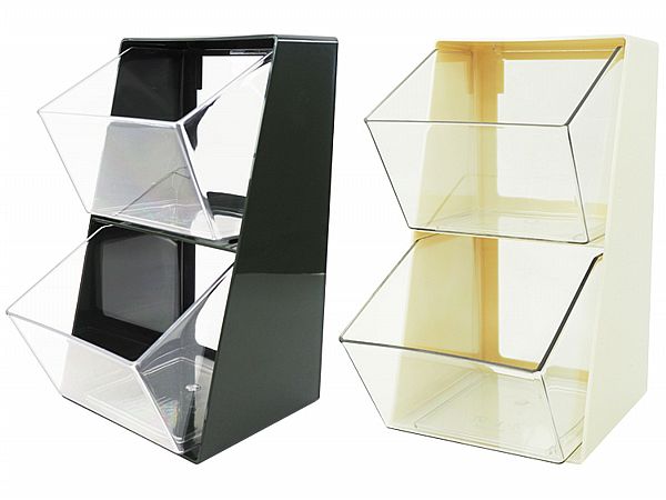 咖啡茶包桌面收納盒(奶油白／復古綠)1入 款式可選