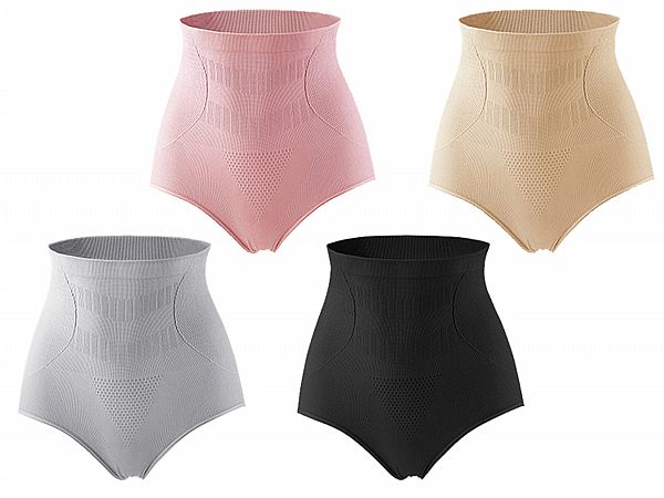 高腰收腹提臀不捲邊女用內褲(1件入) 款式可選