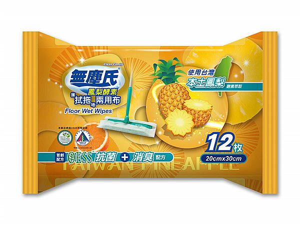 無塵氏~鳳梨酵素拭拖兩用布(12枚入)