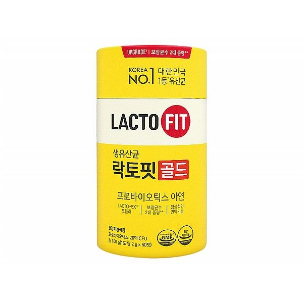 韓國 鍾根堂 LACTO-FIT~GOLD益生菌-大童與成人款(2g x 50入)罐裝 加鋅升級版