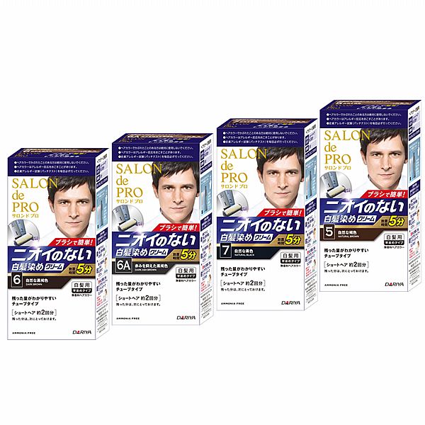 DARIYA~沙龍級男仕白髮專用快速染髮霜(40gX2劑) 款式可選