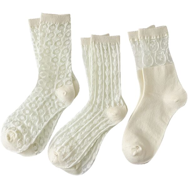 AMICA ~23041#日雜誌小貓系透明水晶薄襪(1雙入) 款式可選