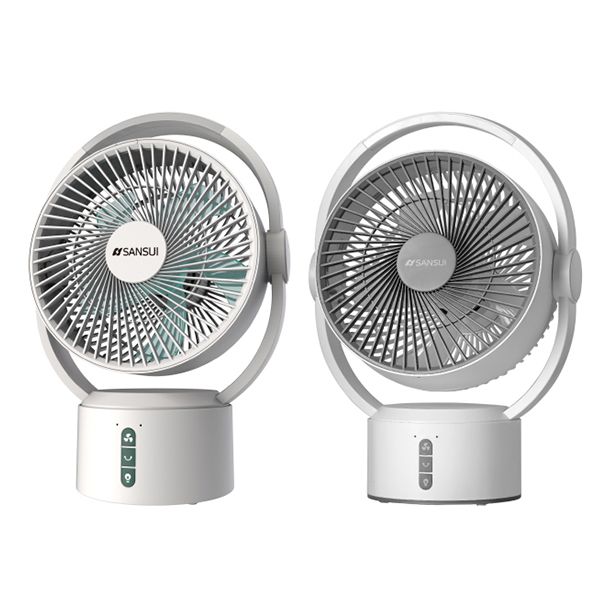 山水 SANSUI~(SDF-0915)9吋智慧驅蚊循環充電式風扇(1入)款式可選(純淨白／礦灰白)