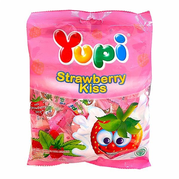 印尼 Yupi 呦皮~草莓風味軟糖(110g)
