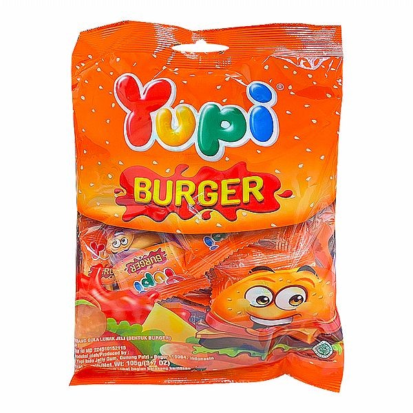 印尼 Yupi 呦皮~漢堡造型軟糖(105g)