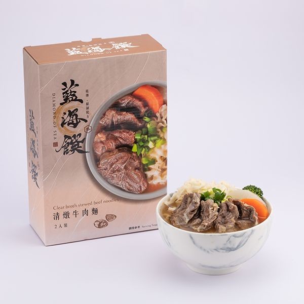 藍海饌~清燉牛肉麵595g*2入／盒