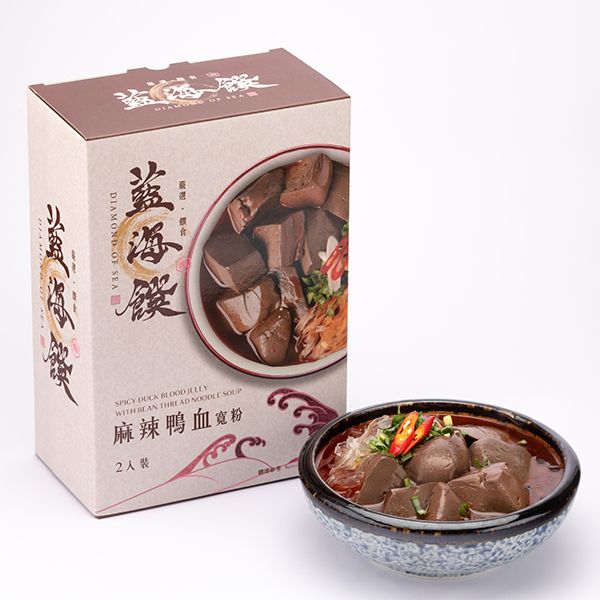 藍海饌~麻辣鴨血寬粉595g*2入／盒
