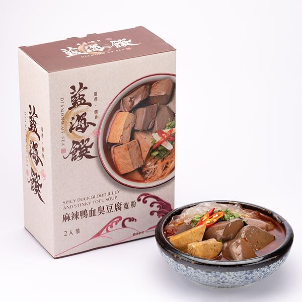 藍海饌~麻辣鴨血臭豆腐寬粉595g*2入／盒