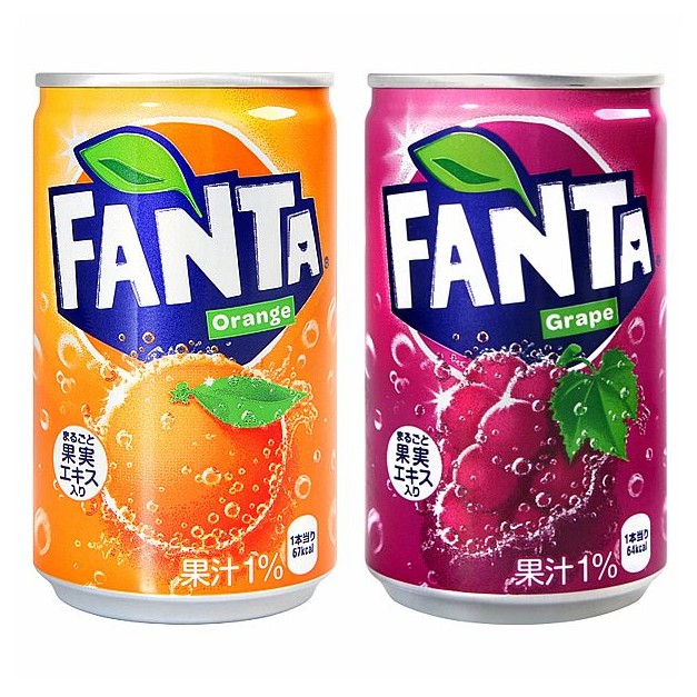 Fanta 芬達~汽水-橘子風味／葡萄風味