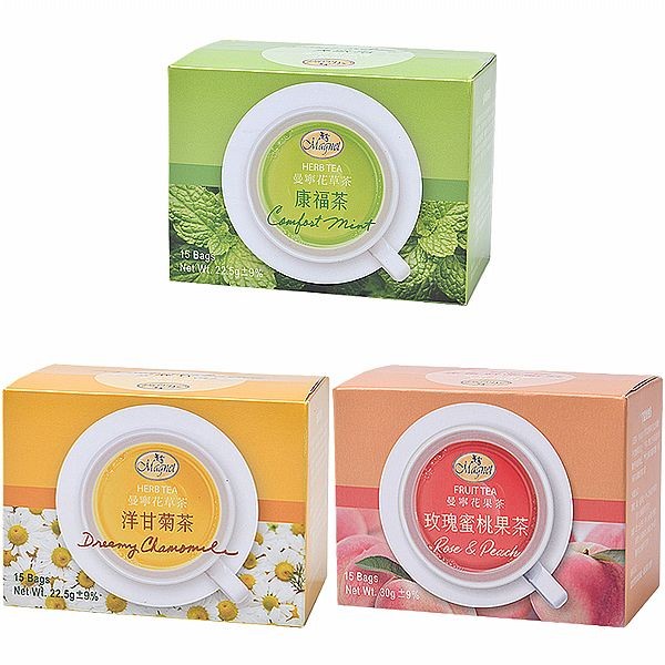 Magnet 曼寧~康福茶／洋甘菊茶／玫瑰蜜桃果茶(15包入／盒) 茶包 款式可選