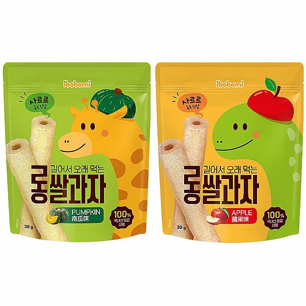 韓國 ibobomi~長米棒(30g) 南瓜味／蘋果味 款式可選