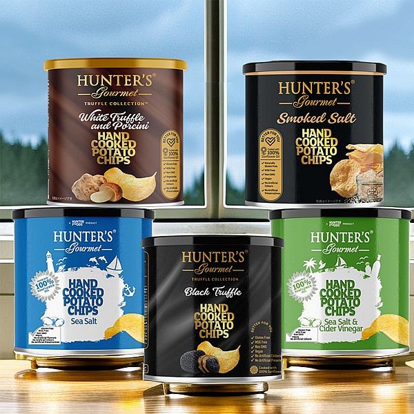 Hunter's Gourmet 亨特~手工洋芋片(40g) 黑松露味／海鹽味／海鹽&醋味／白松露&牛肝菌味／煙燻鹽味 款式可選