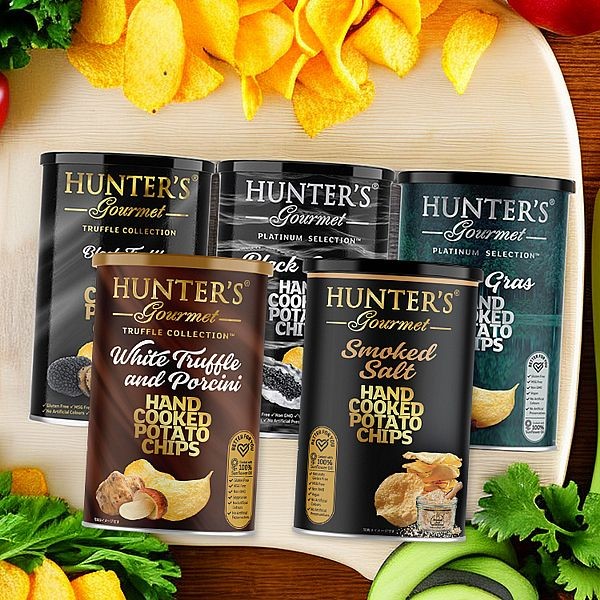 Hunter's Gourmet 亨特~手工洋芋片(150g) 黑松露味／魚子醬味／鵝肝味／煙燻鹽味／白松露&牛肝菌味 款式可選
