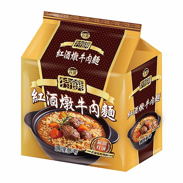 台灣菸酒~紅酒燉牛肉麵(195gX3包入)整袋裝