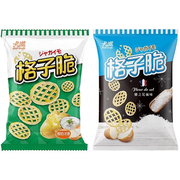 卡滋~格子脆(1入) 酸奶洋蔥口味／鹽之花風味 款式可選