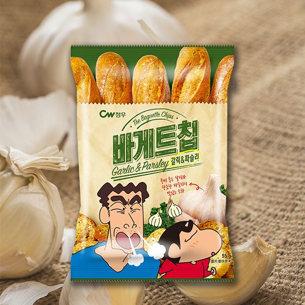 韓國 CW~大蒜麵包風味餅乾(55g)