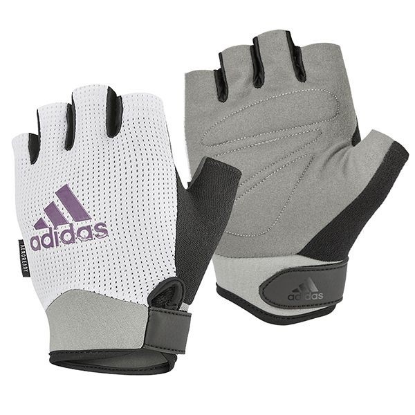 Adidas 愛迪達~女用透氣訓練手套1雙入(象牙灰) 款式可選