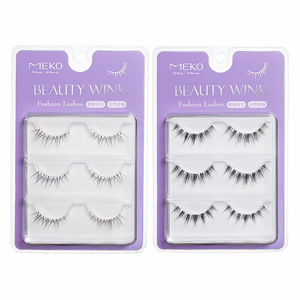 MEKO~專屬C位韓系無痕假睫毛(3對入) 款式可選