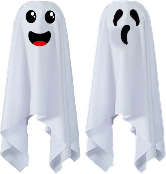 萬聖節幽靈掛布／裝飾掛件(白色小號15x50cm)1入 款式可選