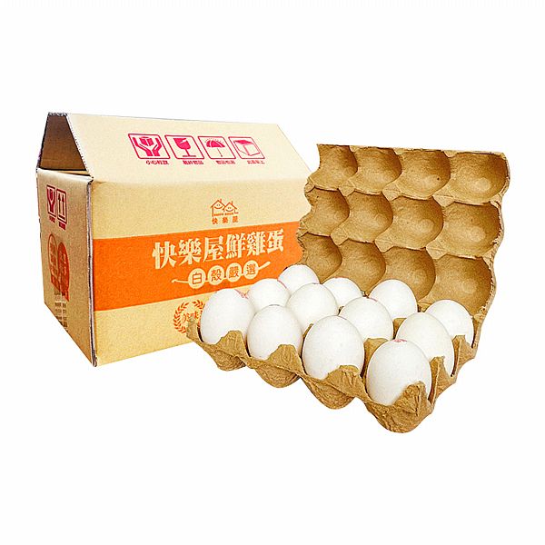 HAPPY HOUSE 快樂屋~無添加新鮮直送台灣白殼紅仁鮮雞蛋(30粒／盒)