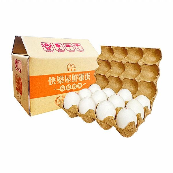 HAPPY HOUSE 快樂屋~無添加新鮮直送台灣白殼紅仁鮮雞蛋(30粒／盒)