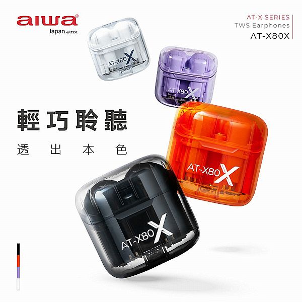 aiwa 愛華~真無線藍牙耳機(AT-X80X)1入 款式可選