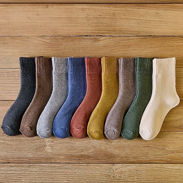 冬季加絨加厚保暖毛圈襪(1雙入) 款式可選