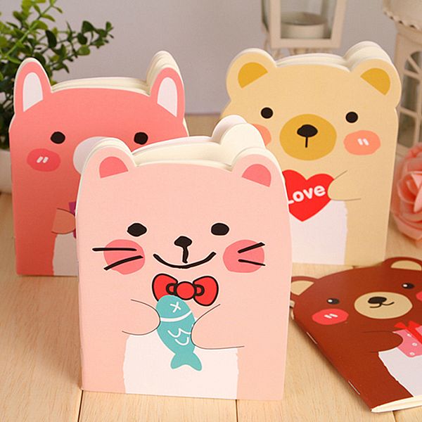 可愛大耳小熊筆記本／記事本(1本入) 款式隨機出貨