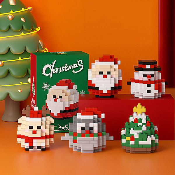 耶誕達摩蛋系列微小顆粒積木(1盒入) 款式可選