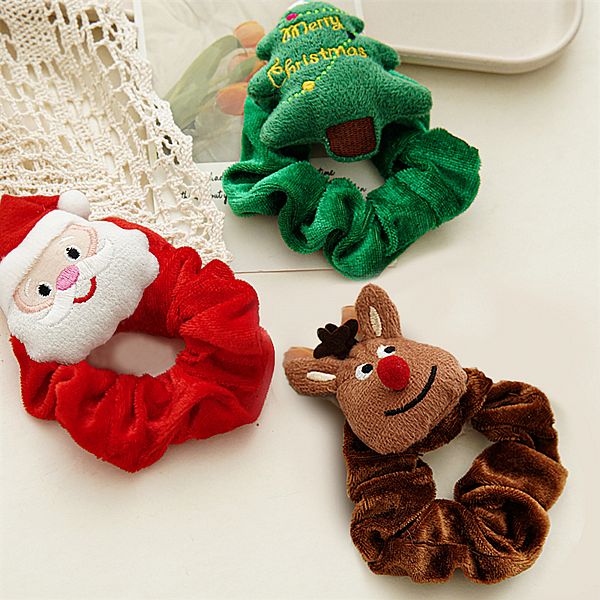 聖誕節造型毛絨大腸髮圈(1入) 款式可選
