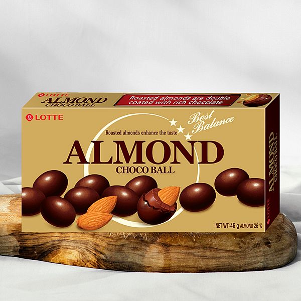 韓國 LOTTE 樂天~杏仁可可球46g(盒裝)