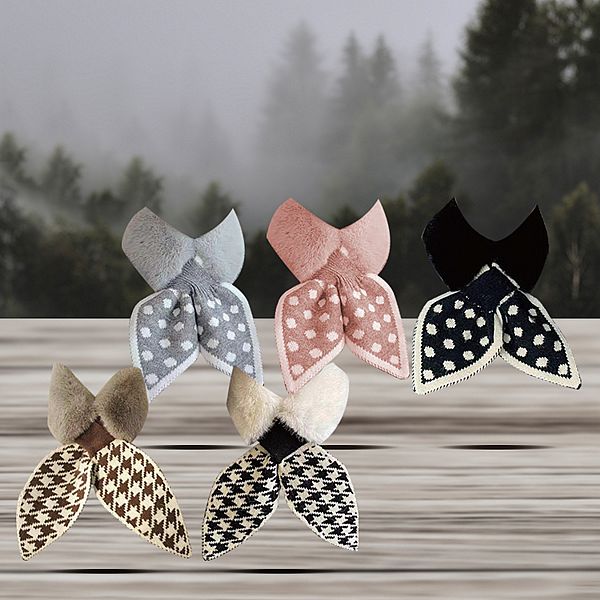 AMICA~仿兔毛絨交叉圍脖(1入) 款式可選