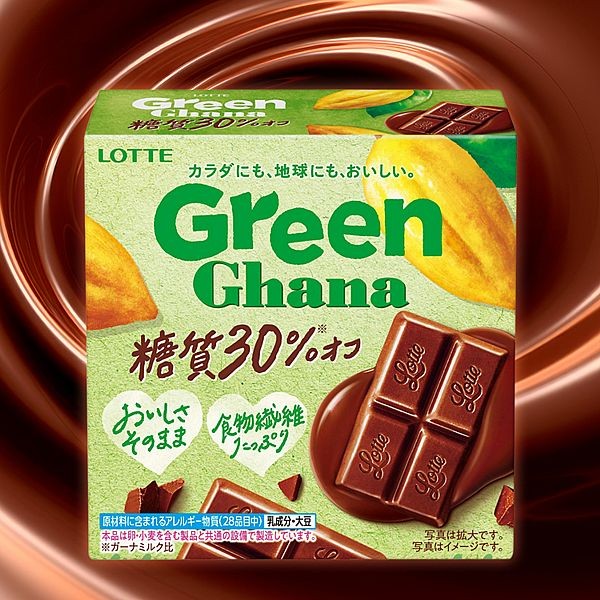 LOTTE 樂天~Ghana加納可可製品(減糖30%)48g