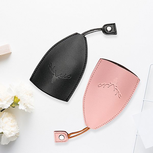 抽拉式皮革鑰匙包(素色款)1入 款式可選